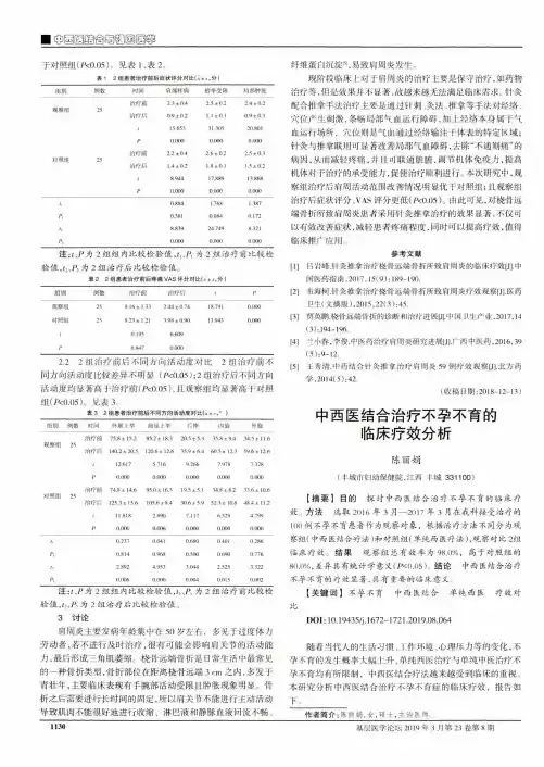 中西医结合治疗不孕不育的临床疗效分析