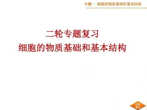 高考生物二轮专题复习课件： 细胞的基本结构定稿PPT)
