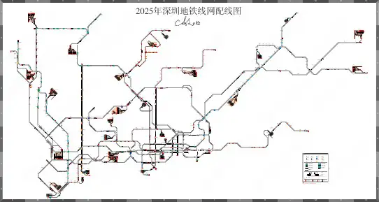 2025年深圳地铁线网配线图