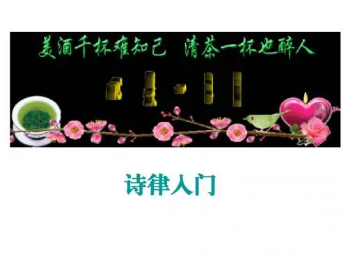 诗律入门