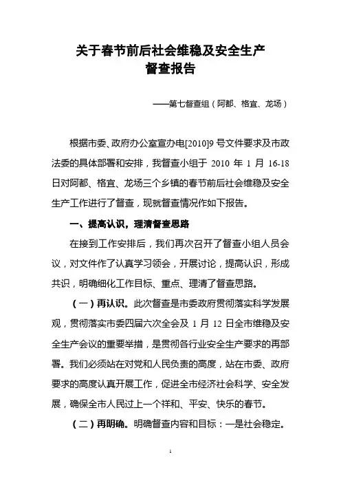 督查报告