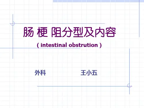 肠梗阻分型及常见病因