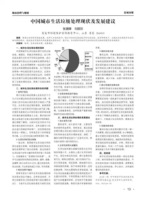 中国城市生活垃圾处理现状及发展建议