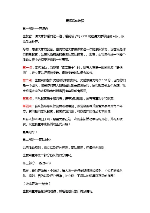 素拓活动流程模板稿