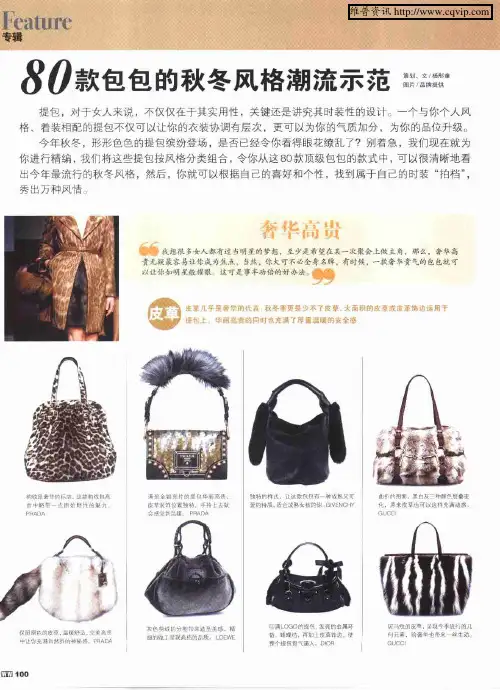 80款包包的秋冬风格潮流示范