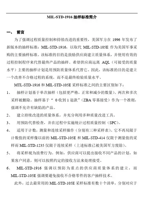 1916抽样方案