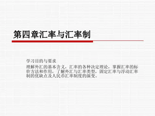 第四章汇率与汇率制