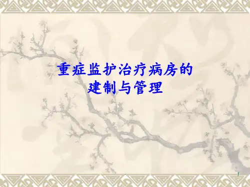重症监护治疗病房ppt课件