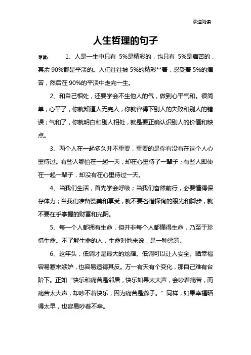 人生哲理的句子_1