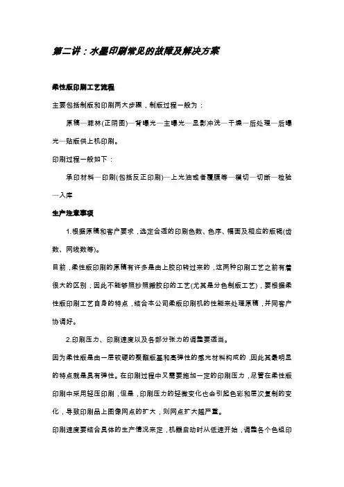 水墨印刷常见的故障及解决方案