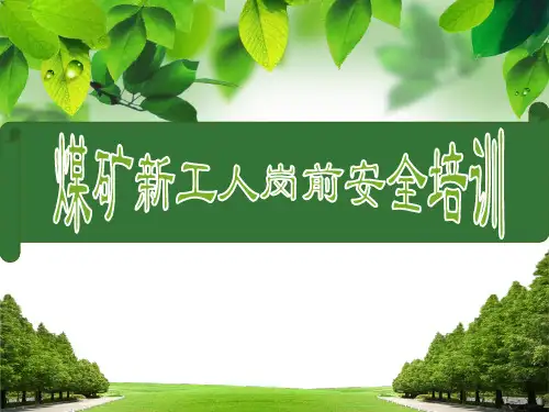 煤矿新工人岗前培训.