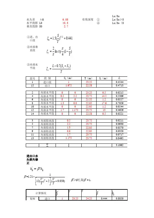泄洪闸闸室渗流计算