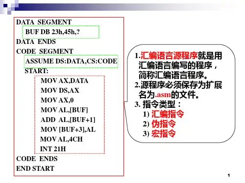 专接本汇编8(伪指令)
