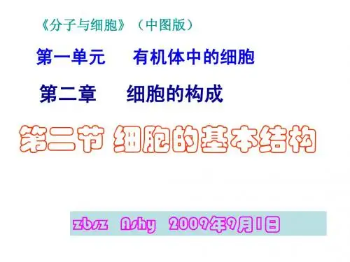 必修1细胞的基本结构