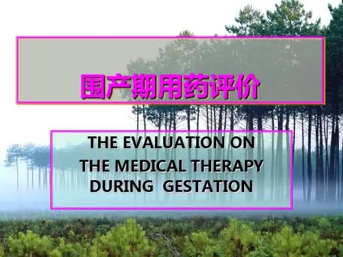 妊娠期合理用药 PPT课件