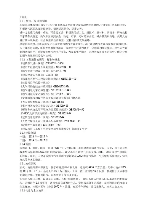 天然气利用可行性研究报告