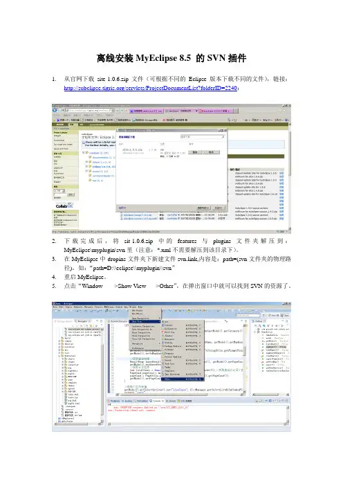 离线安装MyEclipse的SVN插件
