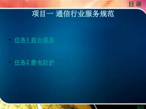 通信行业服务规范
