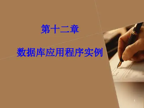 12 数据库应用程序实例