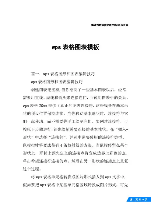 wps表格图表模板