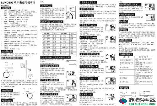 顺东 sunding 码表设置