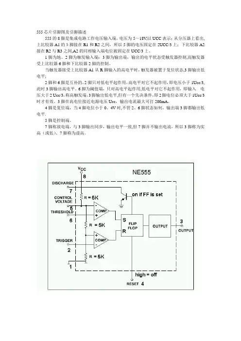 555芯片引脚图及引脚描述