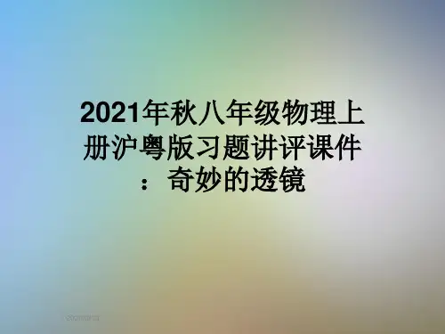2021年秋八年级物理上册沪粤版习题讲评课件:奇妙的透镜