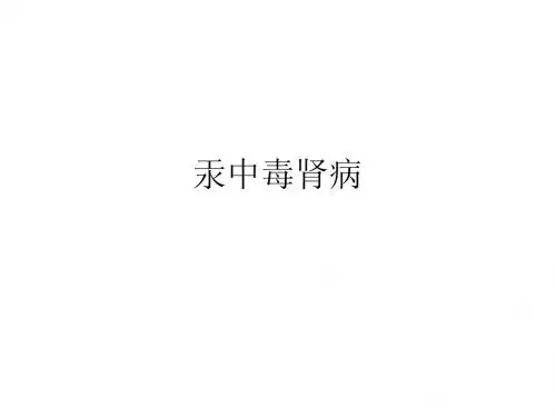 汞中毒肾病