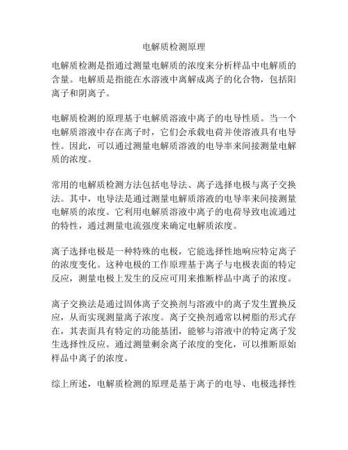 电解质检测原理
