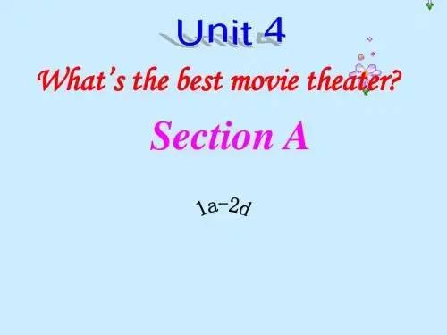2013新人教版八年级上册英语第四单元Section_A_1a-2d_课件