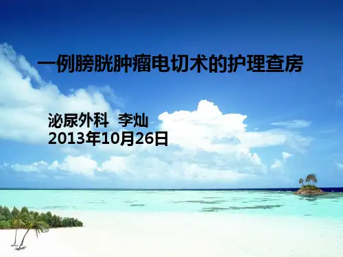 一例膀胱肿瘤电切术的护理查房