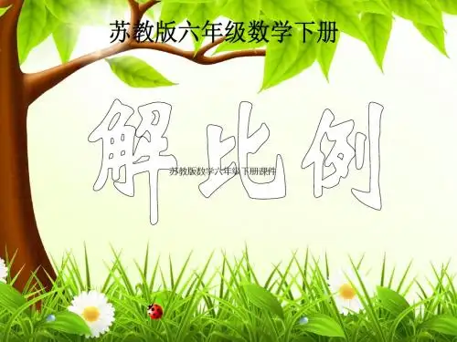 苏教版数学六年级下册课件 解比例之五