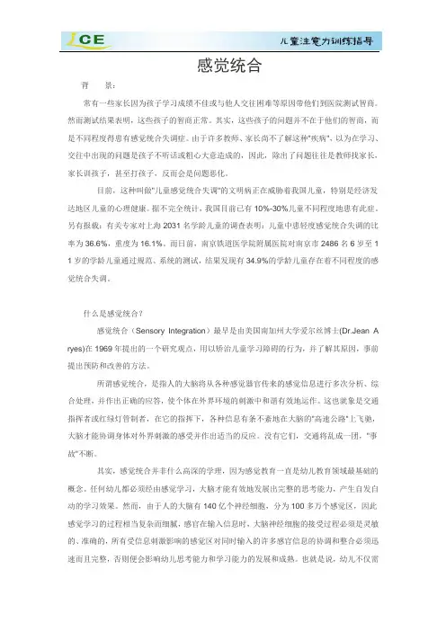 感觉统合概念