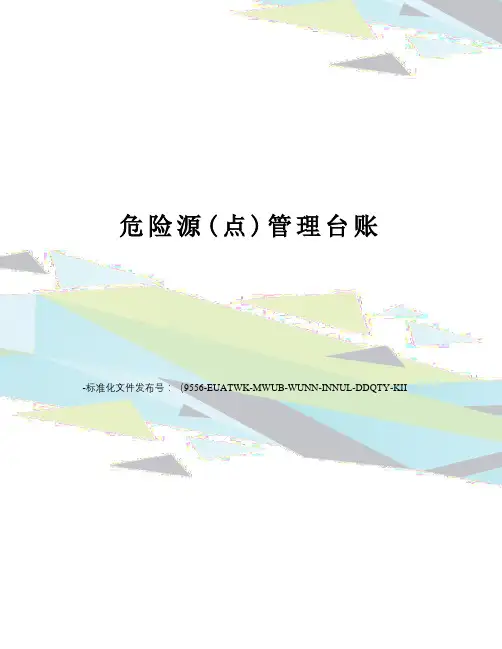危险源(点)管理台账