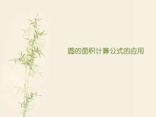 圆的面积计算公式的应用PPT课件