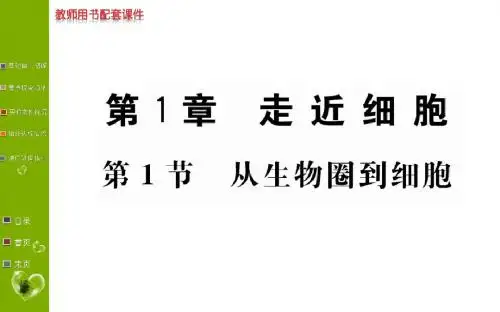 高中生物人教课标版必修1走近细胞 课件PPT