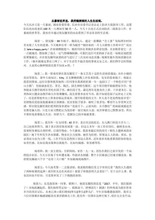 从暴雨世界里,我所窥探到的人生生活观。