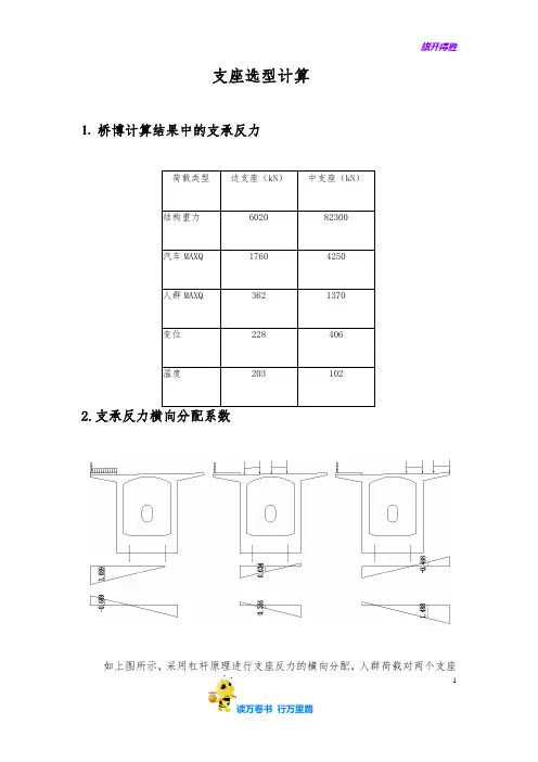 桥梁支座选型计算