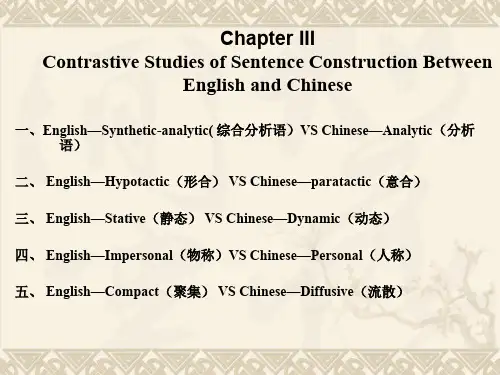 第二章英汉句式结构对比