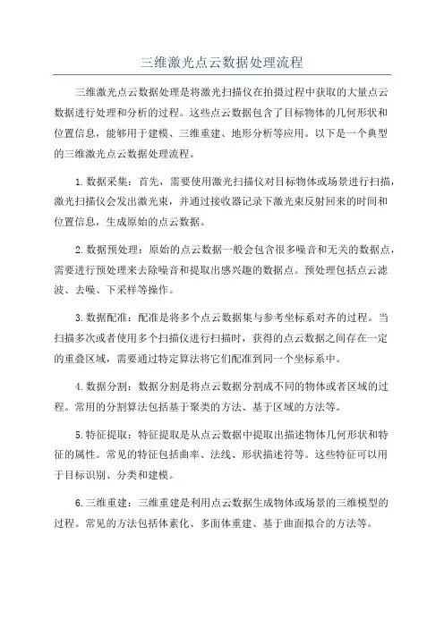 三维激光点云数据处理流程
