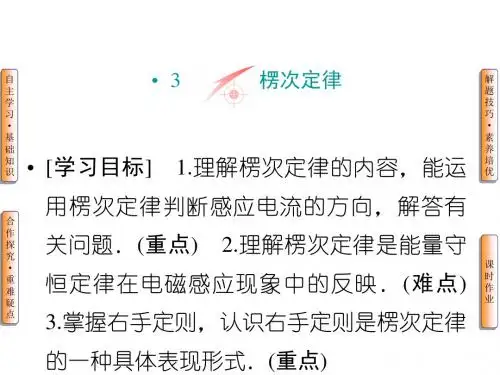 高二人教版选修3-2课件：第四章3 楞次定律