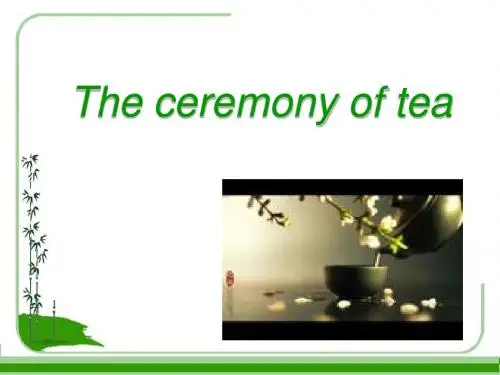 The ceremony of tea