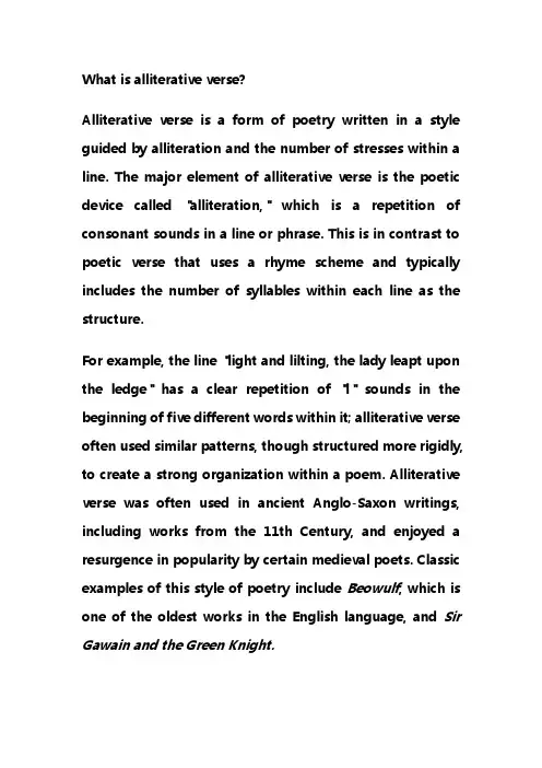 Alliterative verse