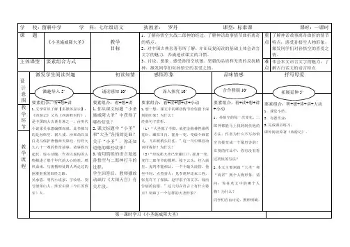 小圣施威降大圣EEPO教案