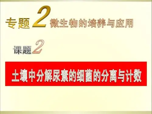 2.2_土壤中分解尿素的细菌的分离与计数课件