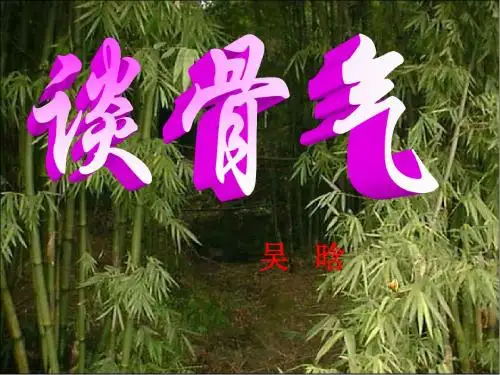 北京课改版语文九年级上册第9课《谈骨气》课件1