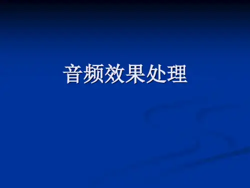 音频PPT 音频效果处理处理