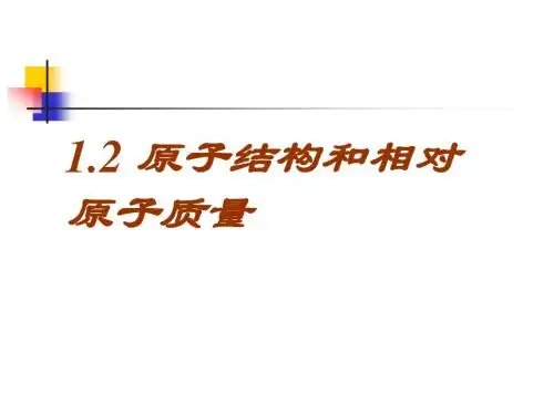 上海教材原子结构和相对原子质量2