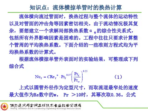 知识点：流体横掠单管时的换热计算PPT讲解
