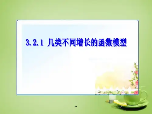 高中数学 3.2.1几类不同增长的函数模型课件1 新人教A版必修1